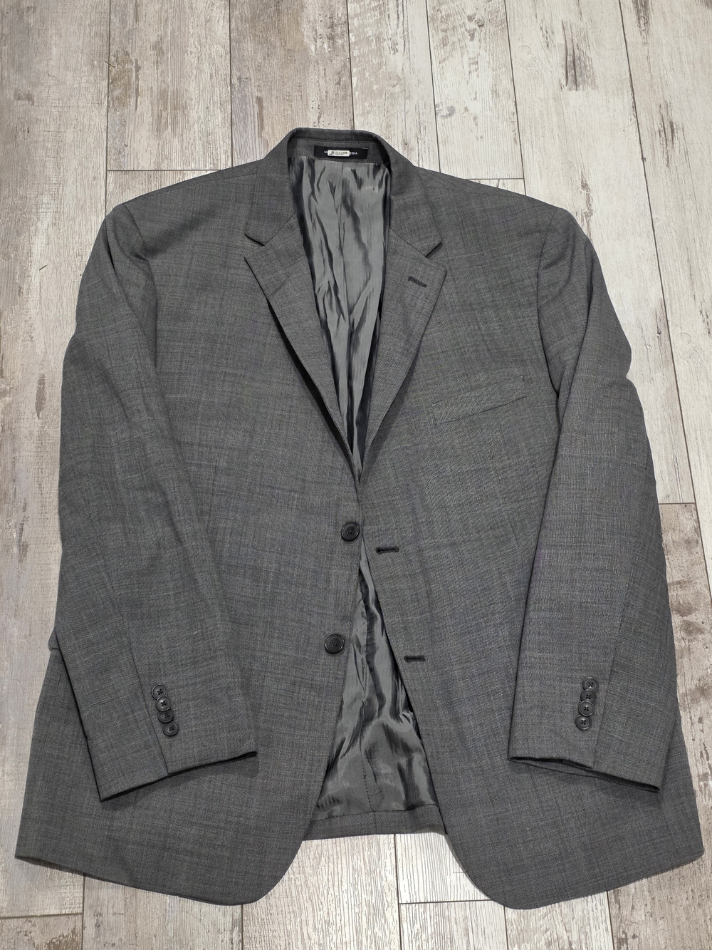 46R Men's Kenneth Cole Awearness Blazer Gray Wool 2 Button Sport Coat
